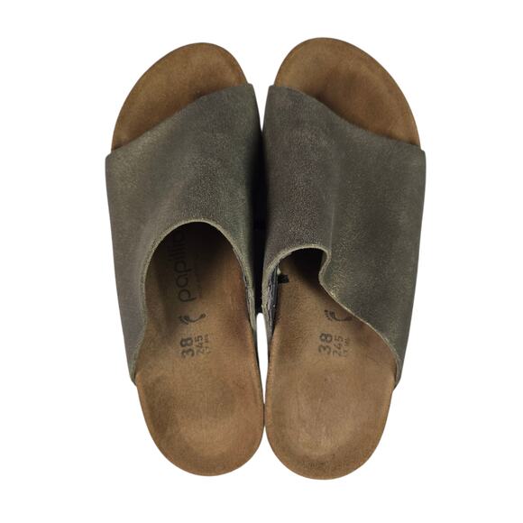 Birkenstock Namica by Papillio Sandal Size US 7 EU 38 Stone Gold Shimmer Wedge - Picture 7 of 7